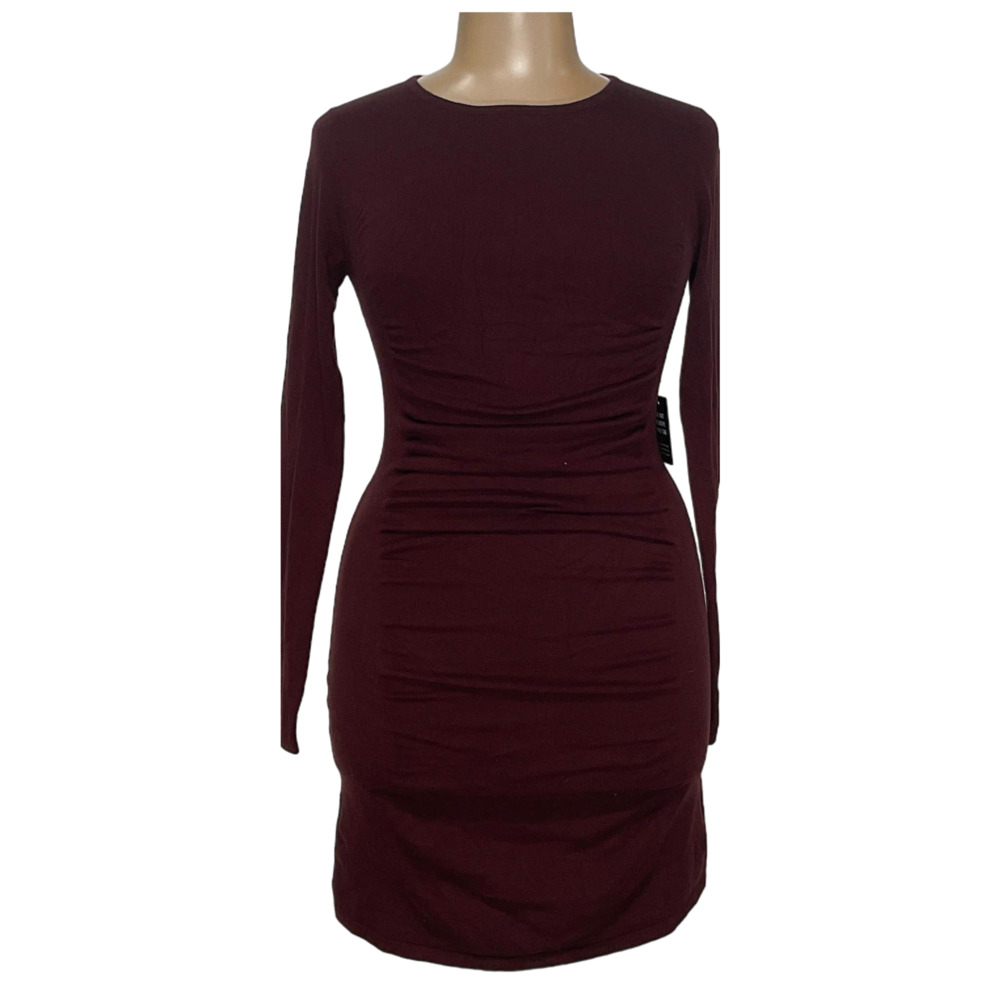 Express Purple A-Line Midi Dress (Size L)